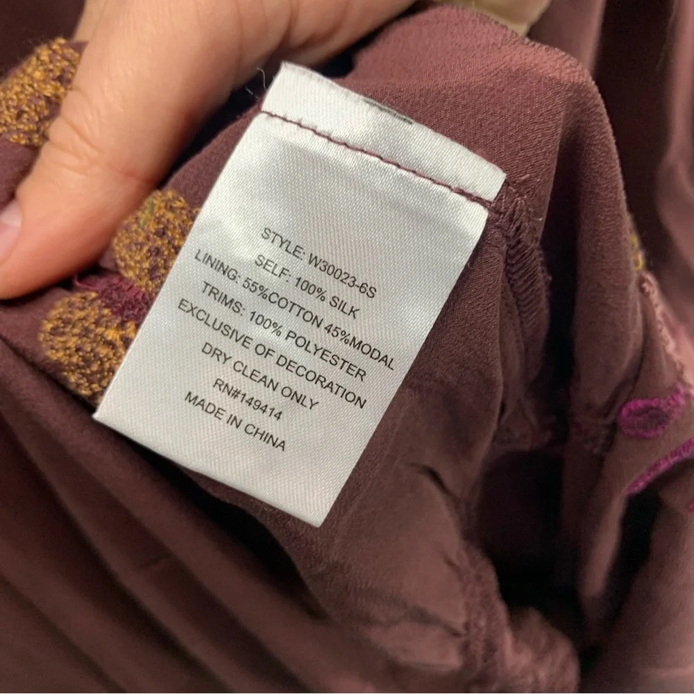 NWT Johnny Was Toni Dolman Tiered Midi Silk Dress, size XXL - Picture 11 of 15